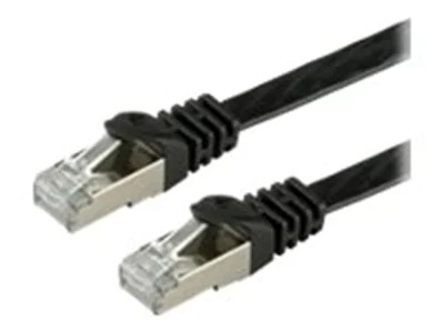 VALUE - Patch-Kabel - RJ-45 (M) zu RJ-45 (M) - 3 m - FTP - CAT 6 - geformt, verseilt, flach - Schwarz