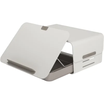 Dataflex Monitorständer Addit Bento® 38,1 x 11-16 x 26 cm (B x H x T) 20kg höhenverstellbar Stahl, pulverschichtet weiß
