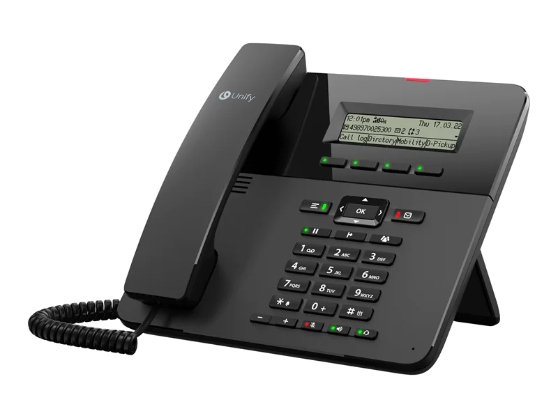 Unify OpenScape Desk Phone CP210, Analoges Telefon, Kabelgebundenes Mobilteil, Freisprecheinrichtung, Schwarz L30250-F600-C581