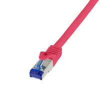 LogiLink Professional Ultraflex - Patch-Kabel - RJ-45 (M) zu RJ-45 (M) - 50 cm - 6 mm - S/FTP - CAT 6a - halogenfrei, geformt, ohne Haken - Rot, RAL 3018