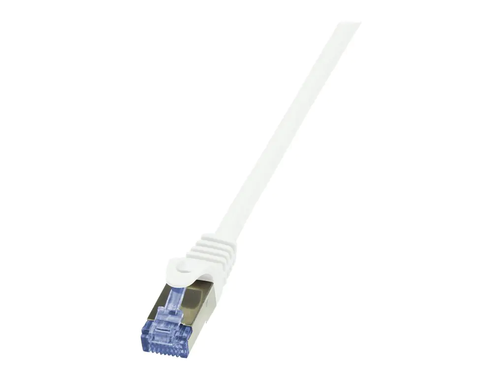 LogiLink PrimeLine - Patch-Kabel - RJ-45 (M) zu RJ-45 (M) - 7.5 m - SFTP, PiMF - CAT 7 - halogenfrei, geformt, ohne Haken - weiß
