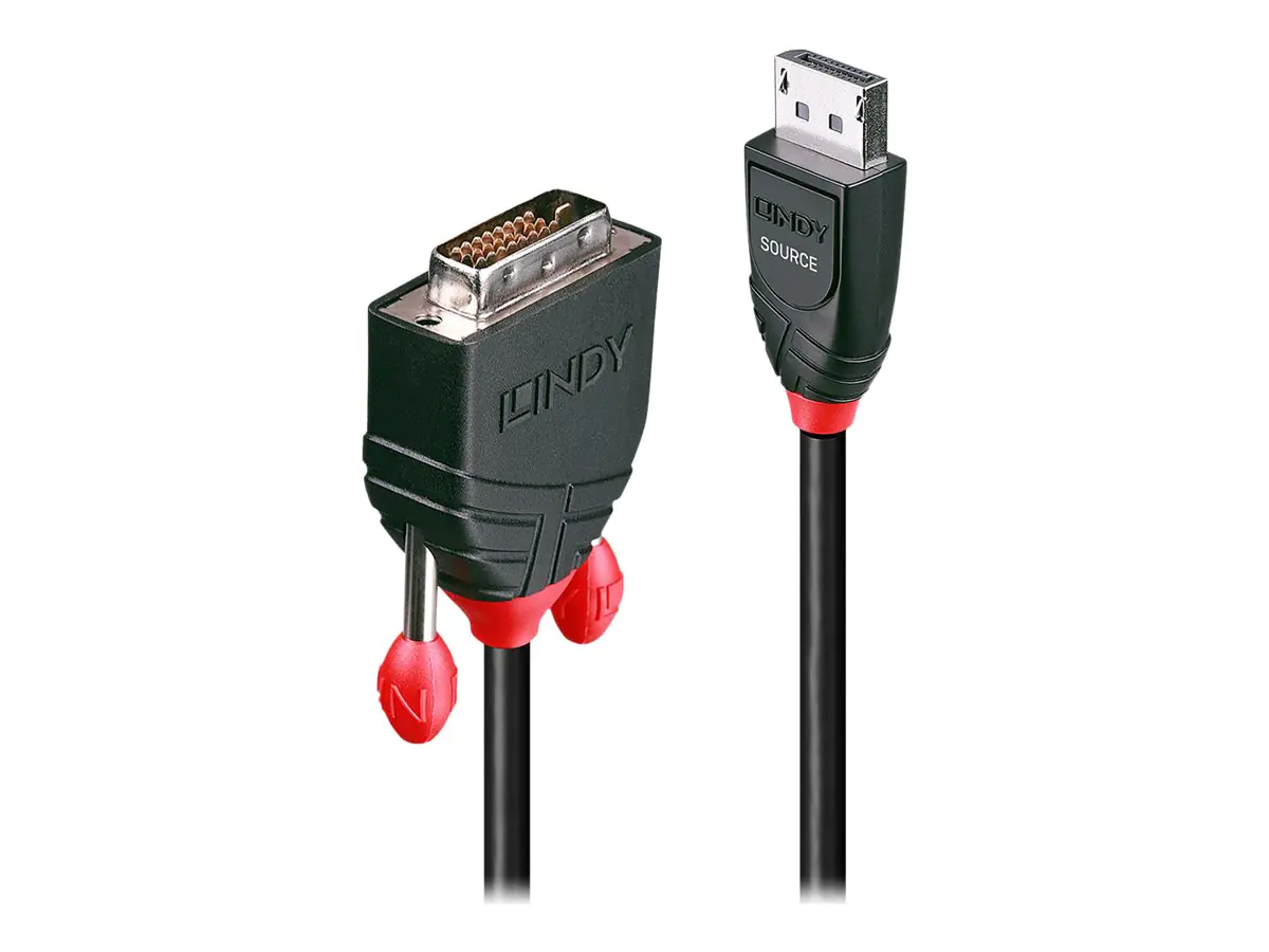 Lindy - DisplayPort-Kabel - DisplayPort (M) zu DVI-D (M) - 5 m - Schwarz Lindy - DisplayPort-Kabel - DisplayPort (M) zu DVI-D (M) - 5 m - Schwarz