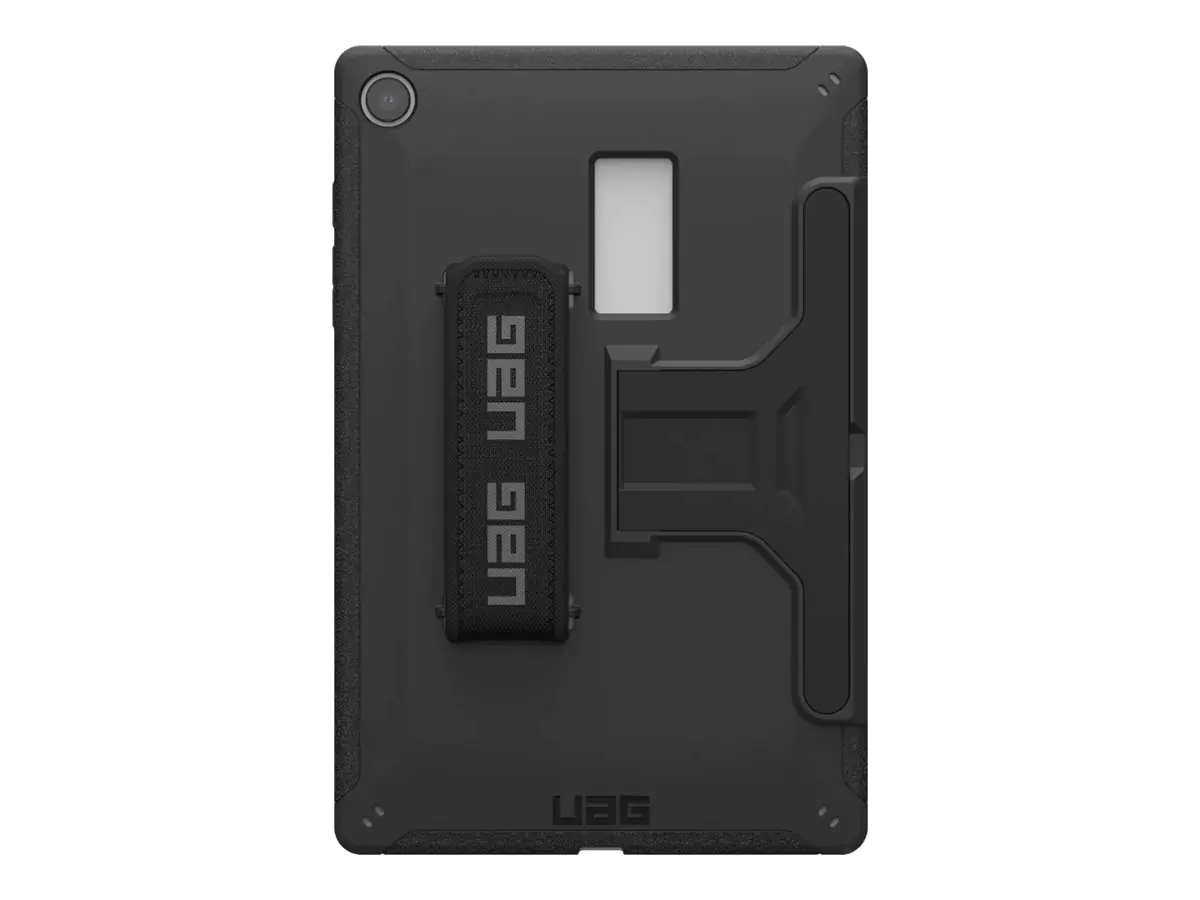 UAG Scout Series - Hintere Abdeckung für Tablet - mit Ständer & Handschlaufe - Schwarz - für Samsung Galaxy Tab A9+