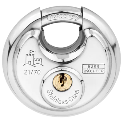 BURG-WÄCHTER Vorhangschloss Circle 21/70 Zylinderschloss 20mm Edelstahl BURG-WÄCHTER Vorhangschloss Circle 21/70 Zylinderschloss 20mm Edelstahl