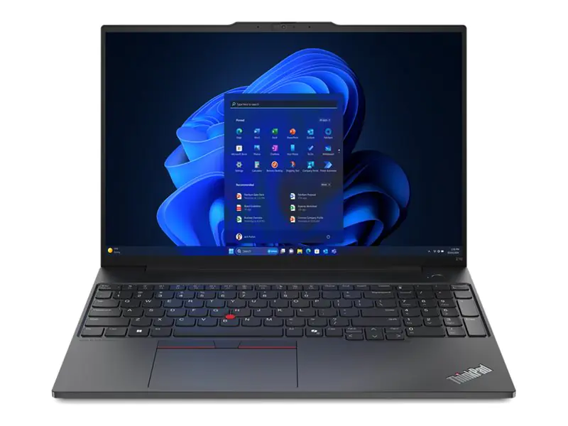 Lenovo ThinkPad E16 Gen 2 21M5 - 180°-Scharnierdesign - AMD Ryzen 5 7535HS / 3.3 GHz - Win 11 Pro - Radeon 660M - 8 GB RAM - 256 GB SSD TCG Opal Encryption 2, NVMe - 40.6 cm (16") IPS 1920 x 1200 - Wi-Fi 6E, Bluetooth - Schwarz - kbd: Deutsch - mit 1 Jahr