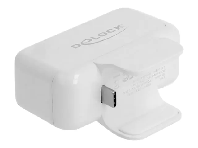 Delock Adapter for Apple power supply with PD and QC 3.0 - Netzteil - 2.4 A - PD 3.0, QC 3.0 - 4 Ausgabeanschlussstellen (USB, 2 x USB, USB-C) - weiß