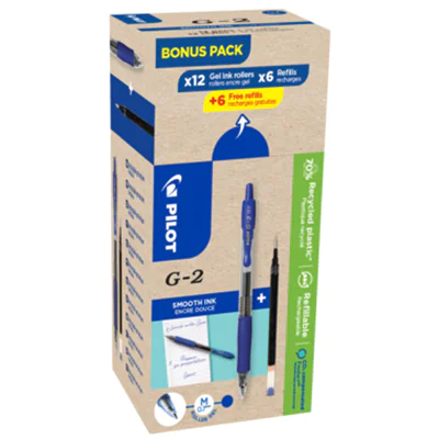 PILOT PEN G2+ 12 Minen Gelschreiber-Set 2605003G12M