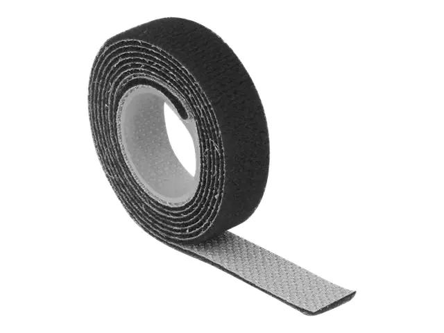 Delock - Klettverschluss - 1 m - Schwarz