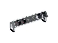 Bachmann DESK 2 - Steckdosenleiste - Eingabe, Eingang GST18 - Ausgangsanschlüsse: 4 - 20 cm - Deutschland - Schwarz, weiß, RAL 9010