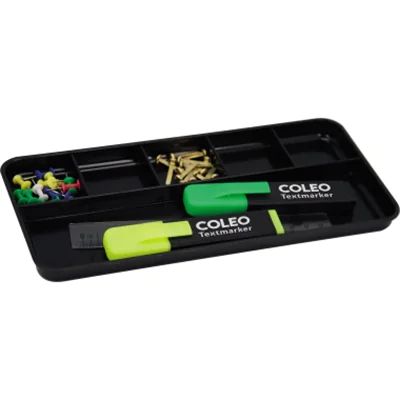 Westcott Stiftschale 25 x 1,6 x 12 cm (B x H x T) Polystyrol schwarz 6 Fächer