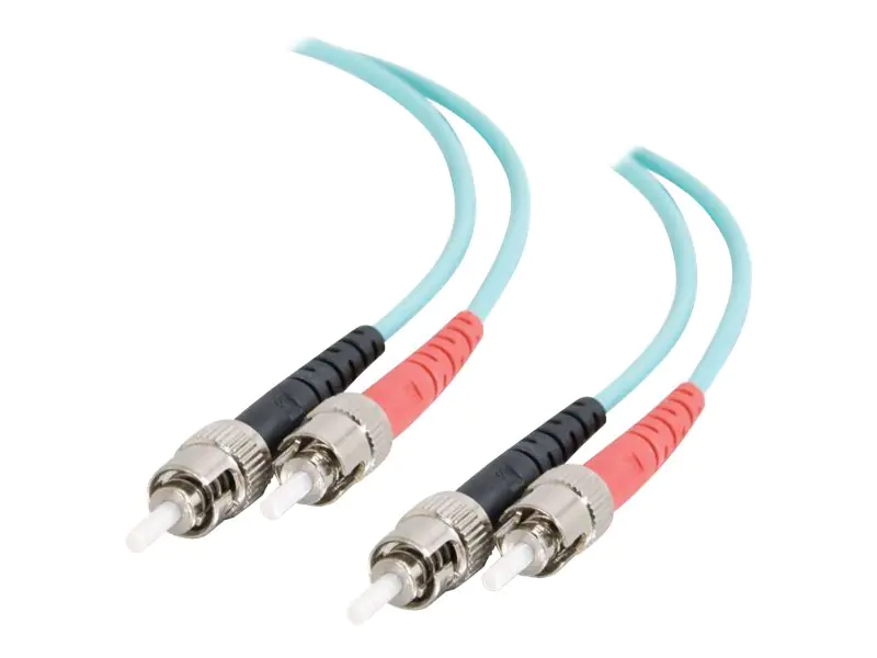 C2G ST-ST 10Gb 50/125 OM3 Duplex Multimode PVC Fiber Optic Cable (LSZH) - Netzwerkkabel - ST multi-mode (M) bis ST multi-mode (M) - 1 m - Glasfaser - Duplex - 50/125 Mikrometer - OM3 - halogenfrei - Aquamarin