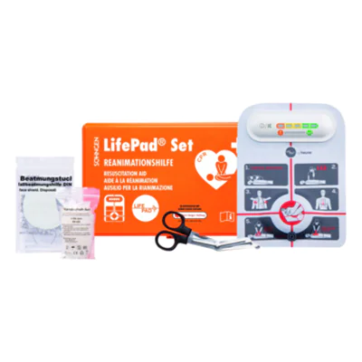 SÖHNGEN® Reanimationshilfe LifePad® je 1 x LifePad®, SÖHNGEN Beatmungstuch, Kleiderschere, 4 x Handschuhe Vinyl groß SÖHNGEN® Reanimationshilfe LifePad® je 1 x LifePad®, SÖHNGEN Beatmungstuch, Kleiderschere, 4 x Handschuhe Vinyl groß