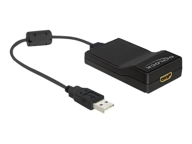 Delock USB 2.0 to HDMI with Audio Adapter - Externer Videoadapter - USB 2.0 - HDMI