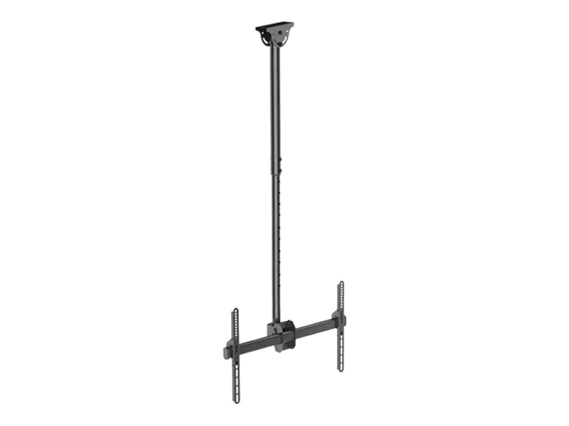 Techly Befestigungskit (Deckenmontage, Montageklammer, Teleskopstange) - für Flachbildschirm - Stahl - Schwarz - Bildschirmgröße: 94-178 cm (37"-70") ICA-CPLB-946L