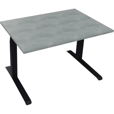 Sitz-/Stehtisch Kufe Doppels. Quad. B1200xT800xH645-1275 an/Beton