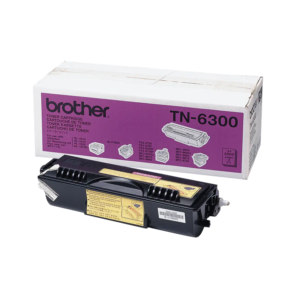Brother TN6300 - Hohe Ergiebigkeit - Schwarz - Original - Tonerpatrone - für Brother DCP-1200, HL-1230, 1240, 1250, 1270, 1430, 1440, 1450, 1470, P2500, MFC-8600, 9600 Brother TN6300 - Hohe Ergiebigkeit - Schwarz - Original - Tonerpatrone - für Brother DCP-1200, HL-1230, 1240, 1250, 1270, 1430, 1440, 1450, 1470, P2500, MFC-8600, 9600