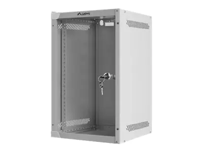 Lanberg Schrank Netzwerkschrank - geeignet für Wandmontage - Grau, RAL 7035 - 9U - 25.4 cm (10")