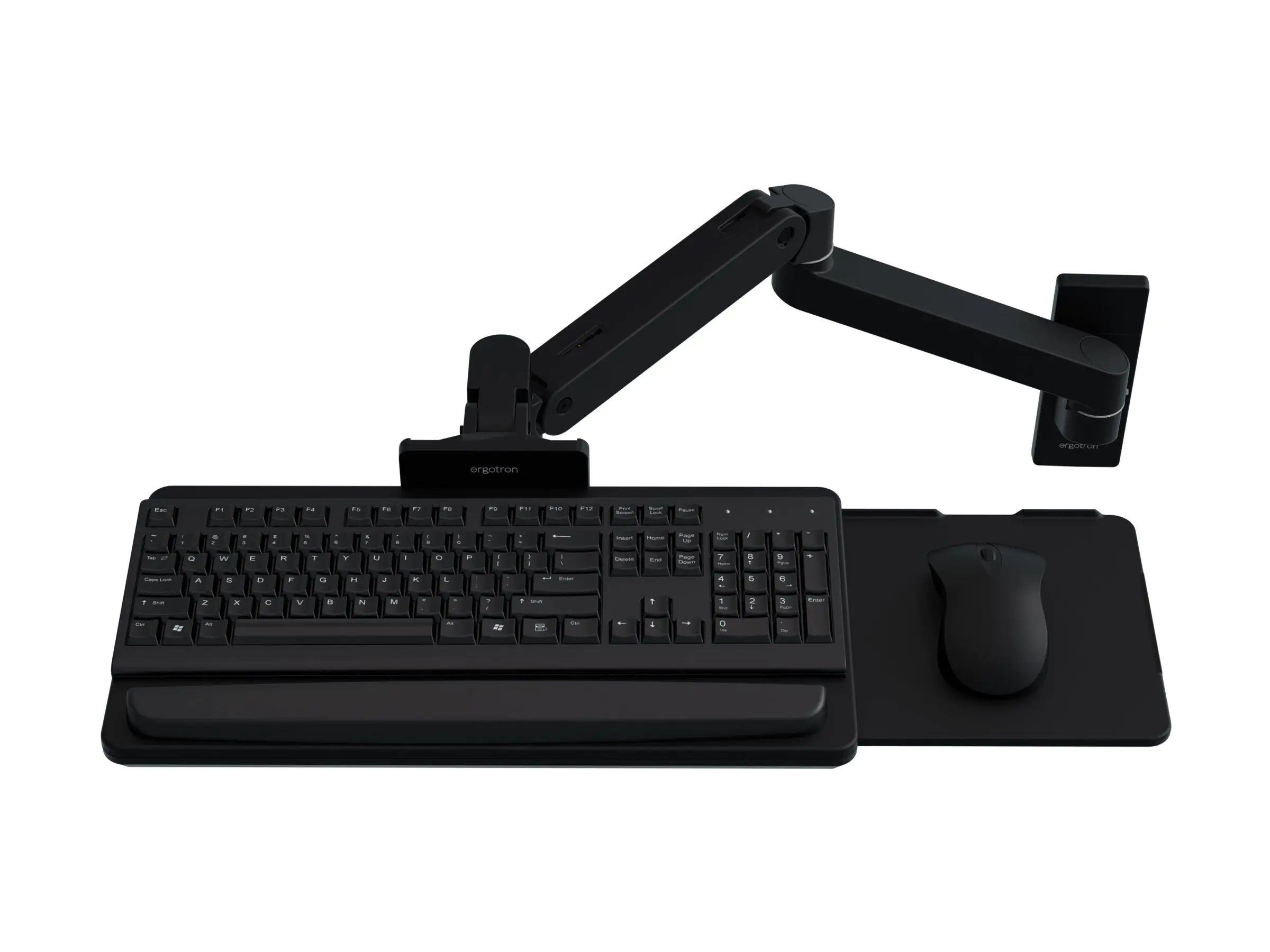 Ergotron LX Pro - Tastatur-/Mausablage mit Stützarmhalterung - verstellbar - geeignet für Wandmontage - Schwarz