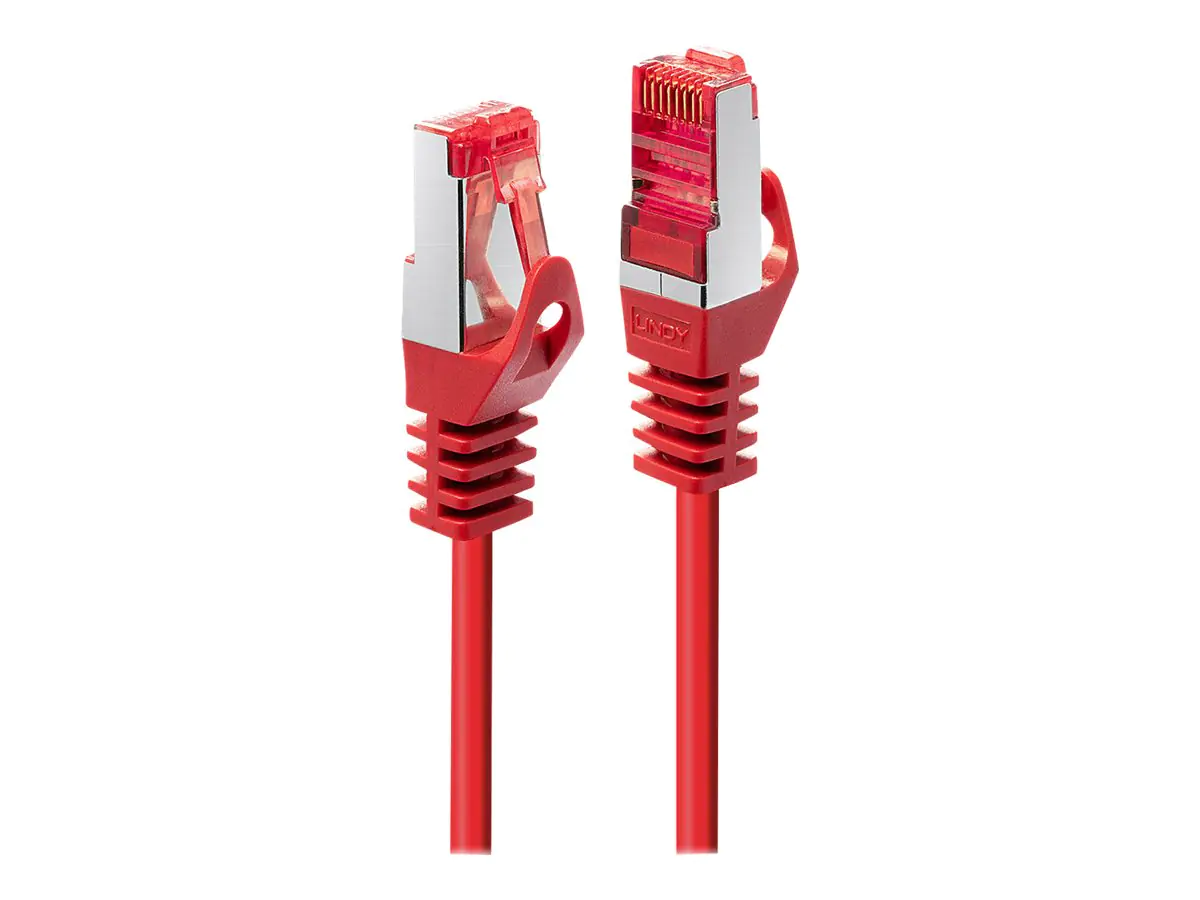Lindy Basic - Patch-Kabel - RJ-45 (M) zu RJ-45 (M) - 7.5 m - SFTP, PiMF - CAT 6 - geformt, ohne Haken, verseilt - Rot