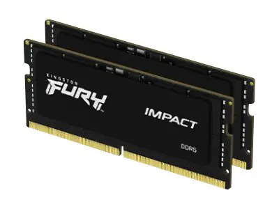Kingston FURY Impact - DDR5 - Kit - 64 GB: 2 x 32 GB - SO DIMM 262-PIN - 4800 MHz / PC5-38400 - CL38 - 1.1 V - ungepuffert - on-die ECC
