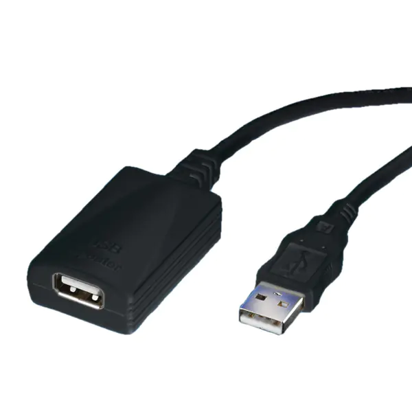 Roline - USB-Verlängerungskabel - USB (W) zu USB (M) - USB 2.0 - 5 m - Schwarz