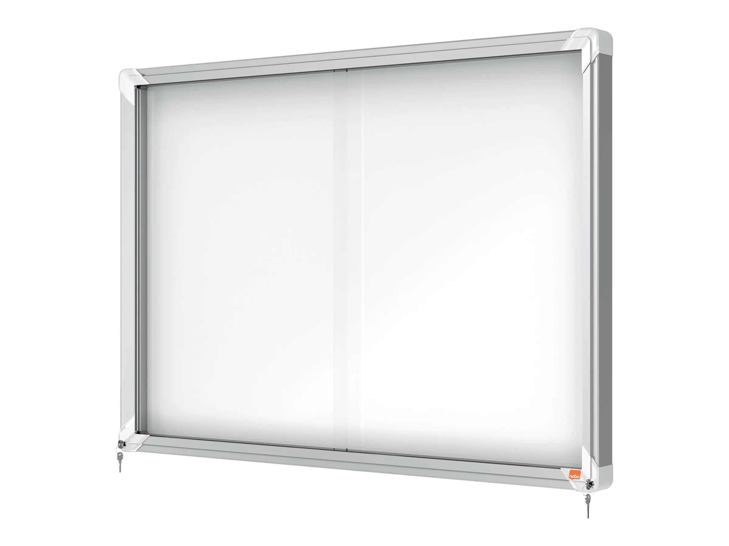 Nobo Schaukasten 1902569 97,2x69,2x 5,4cm innen 8 x DIN A4 weiß/silber
