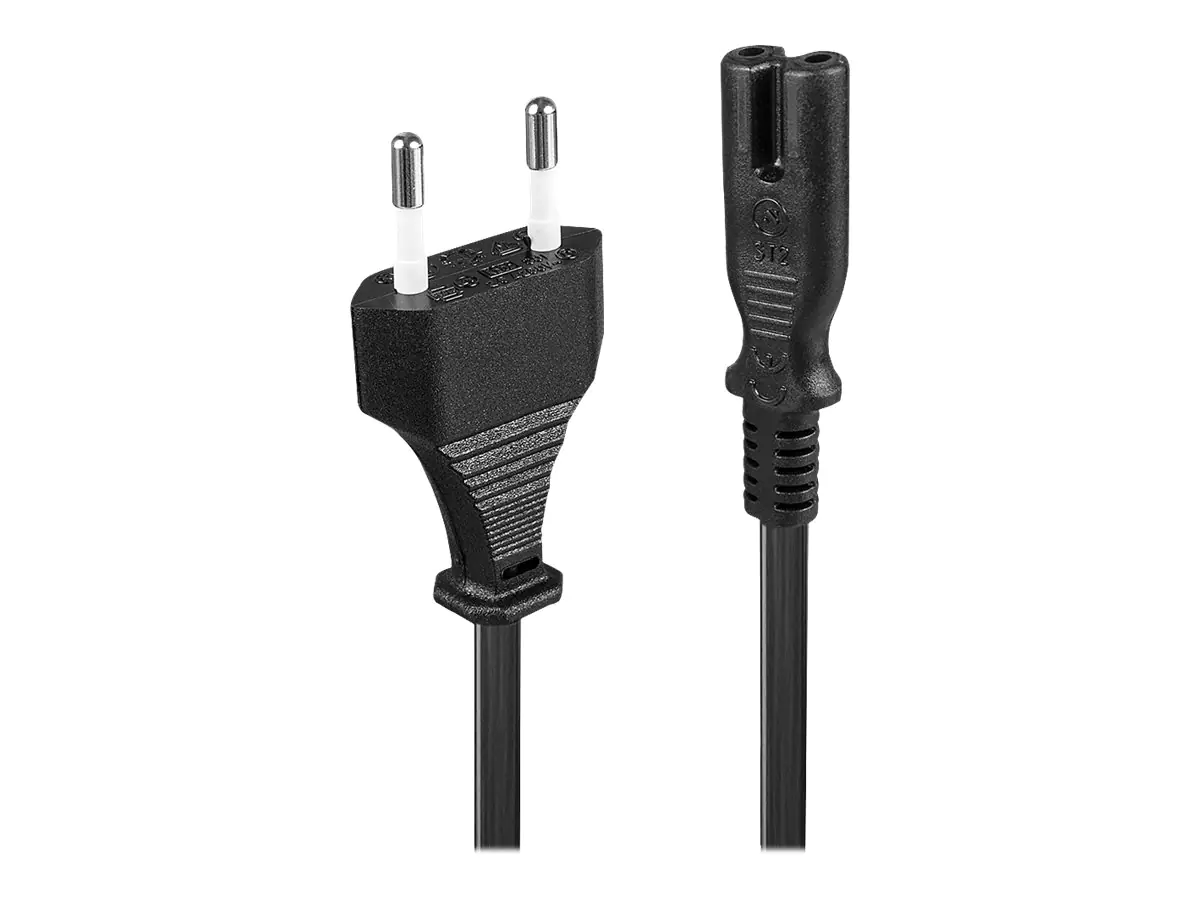 Lindy - Stromkabel - power IEC 60320 C7 zu Eurostecker (M) - 2 m - Schwarz