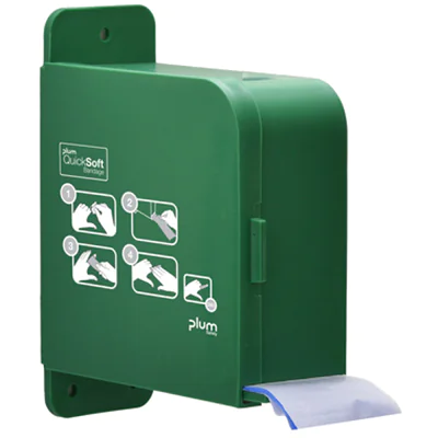 PLUM Bandagenspender QuickSoft 5,9 x 17 x 12,9 cm (B x H x T) gefüllt Kunststoff grün PLUM Bandagenspender QuickSoft 5,9 x 17 x 12,9 cm (B x H x T) gefüllt Kunststoff grün