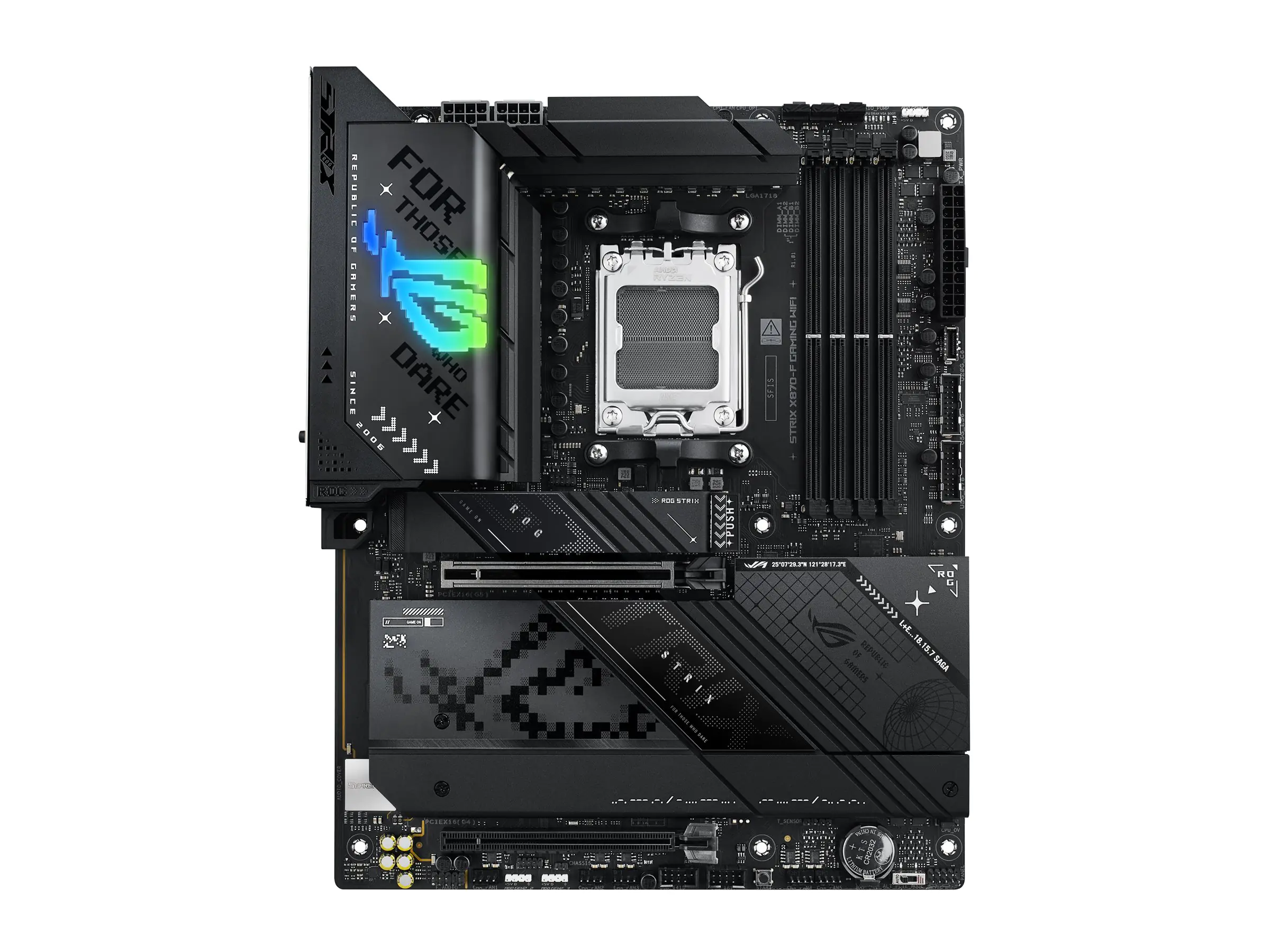 ASUS ROG STRIX X870-F GAMING WIFI - Motherboard - ATX - Socket AM5 - AMD X870 Chipsatz - USB4, USB 3.2 Gen 2, USB-C 3.2 Gen2, USB 3.2 Gen 1, USB-C 3.2 Gen 2x2 - Wi-Fi 7, 2.5 Gigabit LAN, Bluetooth - Onboard-Grafik (CPU erforderlich) 90MB1IV0-M0EAY0