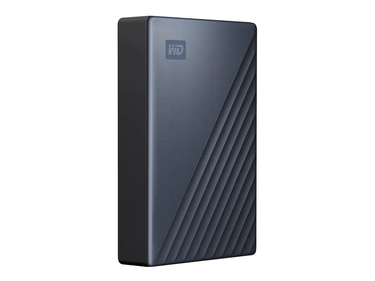 WD My Passport Ultra WDBFTM0040BBL - Festplatte - verschlüsselt - 4 TB - extern (tragbar) - USB 3.0 (USB-C Steckverbinder) - 256-Bit-AES - Blau