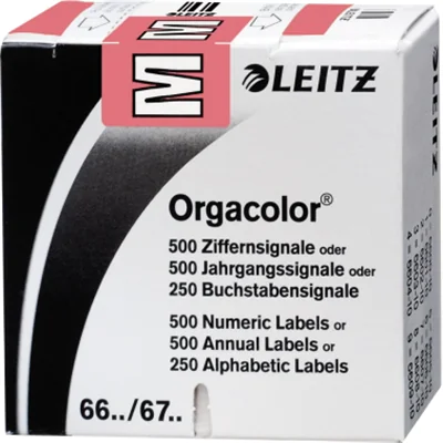 Leitz Buchstabensignal Orgacolor 66221000 M rosa 250 St./Pack. Leitz Buchstabensignal Orgacolor 66221000 M rosa 250 St./Pack.
