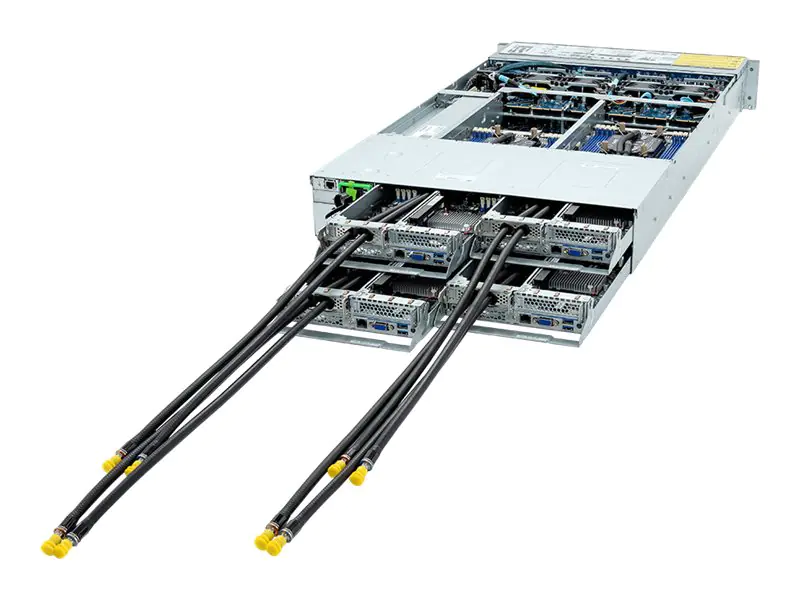 Gigabyte H263-S62 (rev. LAN1) - 4 Knoten - Cluster - Rack-Montage - 2U - zweiweg - keine CPU