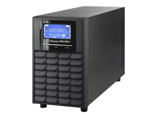 PowerWalker VFI 2000C LCD - USV - 1600 Watt - 2000 VA - 9 Ah - RS-232, USB - Ausgangsanschlüsse: 4 - PFC - Schwarz