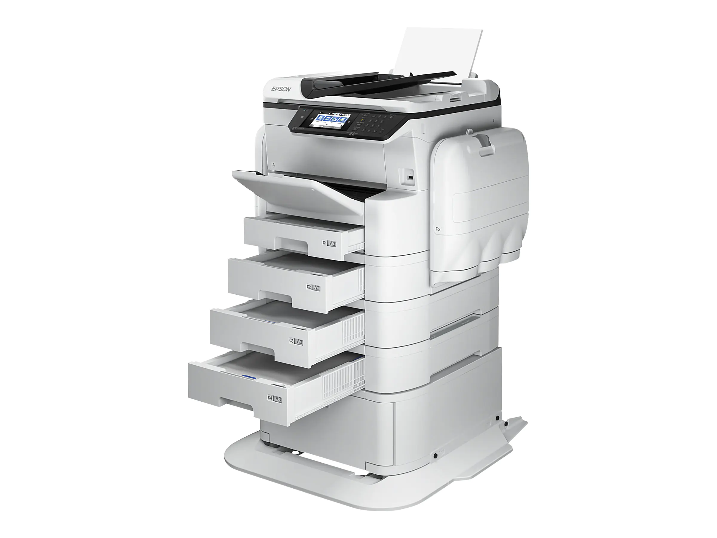 Epson WorkForce Pro WF-C869RD3TWFC - Multifunktionsdrucker - Farbe - Tintenstrahl - A3 (297 x 420 mm) (Original) - A3 (Medien) - bis zu 22 Seiten/Min. (Kopieren) - bis zu 24 Seiten/Min. (Drucken) - 1835 Blatt - 33.6 Kbps - Gigabit LAN, Wi-Fi(n), USB 3.0,