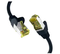 EFB-Elektronik - Patch-Kabel - RJ-45 (M) zu RJ-45 (M) - 3 m - 6 mm - S/FTP, PiMF - CAT 6a - geschirmt, halogenfrei, geformt, verseilt, Knickschutzmanschette, bis zu 10 Gbps Datentransferrate, Steckerbelegung 1:1 - Schwarz