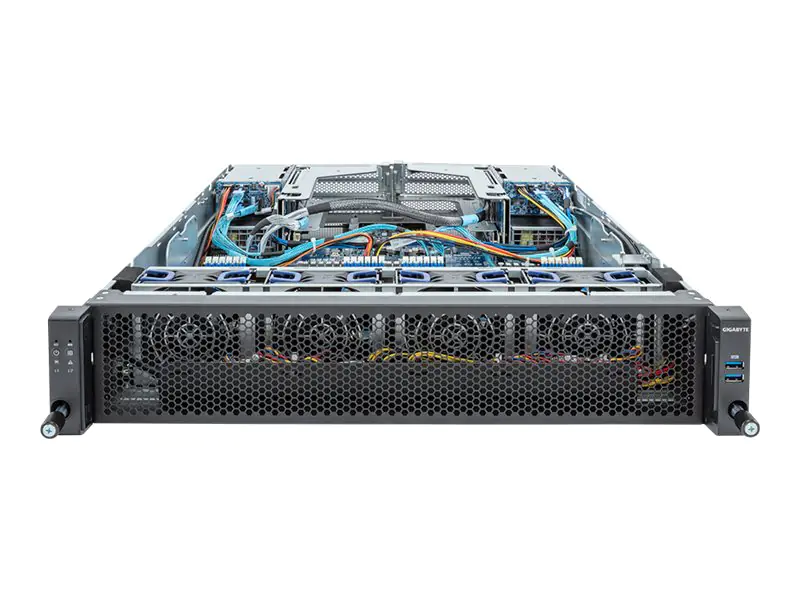 Gigabyte E283-Z90 (rev. AAD1) - Server - Rack-Montage - 2U - zweiweg - keine CPU - RAM 0 GB - SATA/PCI Express - Hot-Swap 6.4 cm (2.5") 6NE283Z90DR000AAD1