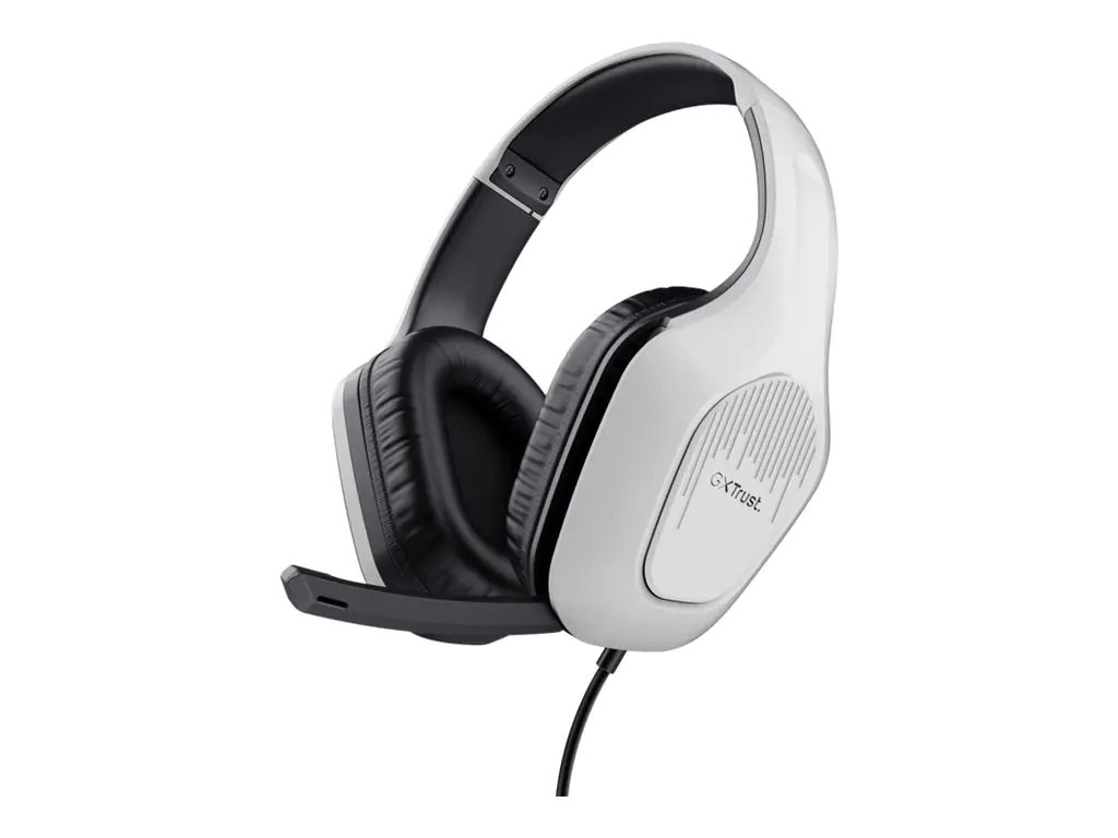Trust GXT 415W Zirox - Headset - ohrumschließend - kabelgebunden - 3,5 mm Stecker - weiß
