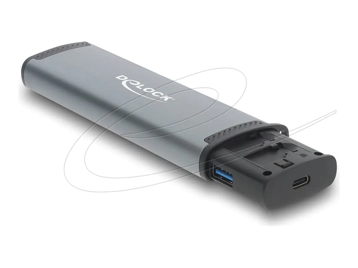 Delock USB 5 Gbps Kartenleser mit SD und Micro Slot Aufbewahrungsfächern für