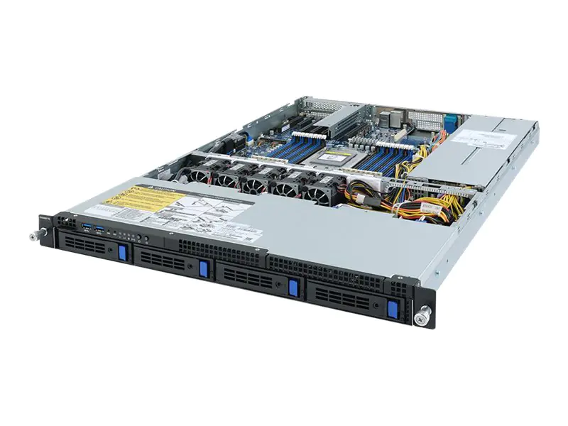 Gigabyte R152-Z30 (rev. 100) - Server - Rack-Montage - 1U - 1-Weg - keine CPU - RAM 0 GB - SATA - Hot-Swap 6.4 cm, 8.9 cm (2.5", 3.5") Schacht/Schächte - keine HDD - AST2500 - GigE - kein Betriebssystem - Monitor: keiner