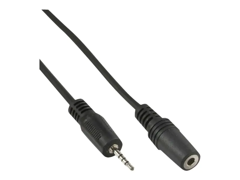 InLine - Audio-Adapter - 4-poliger Mikro-Stecker (W) bis 4-poliger Mini-Stecker (M) - 20 cm - Schwarz