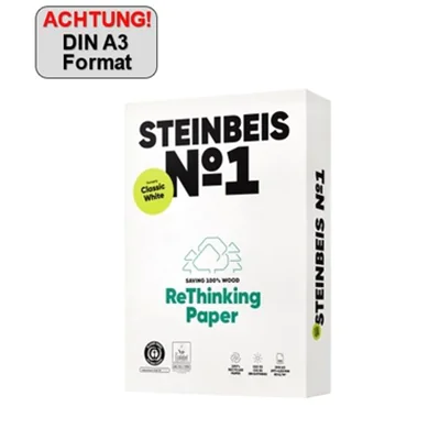 Steinbeis Kopierpapier Classic White K1201666080B A3 500Bl. Steinbeis Kopierpapier Classic White K1201666080B A3 500Bl.