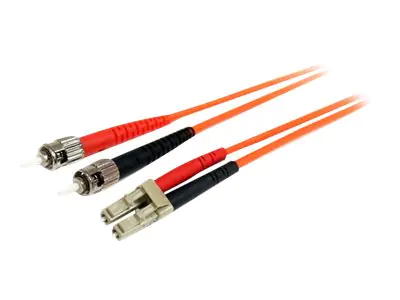 StarTech 2m Fiber Optic Cable - Multimode Duplex 62.5/125 - LSZH - LC/ST - OM1 - LC to ST Fiber Patch Cable (FIBLCST2)