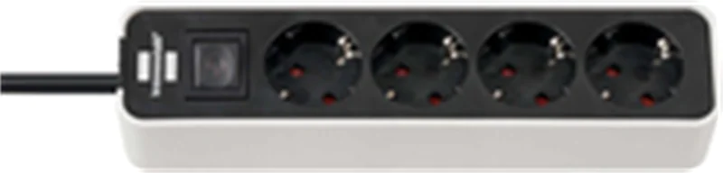 Brennenstuhl 1153240020, 1,5 m, Drinnen, IP20, Weiß, 4 AC-Ausgänge, 90 mm