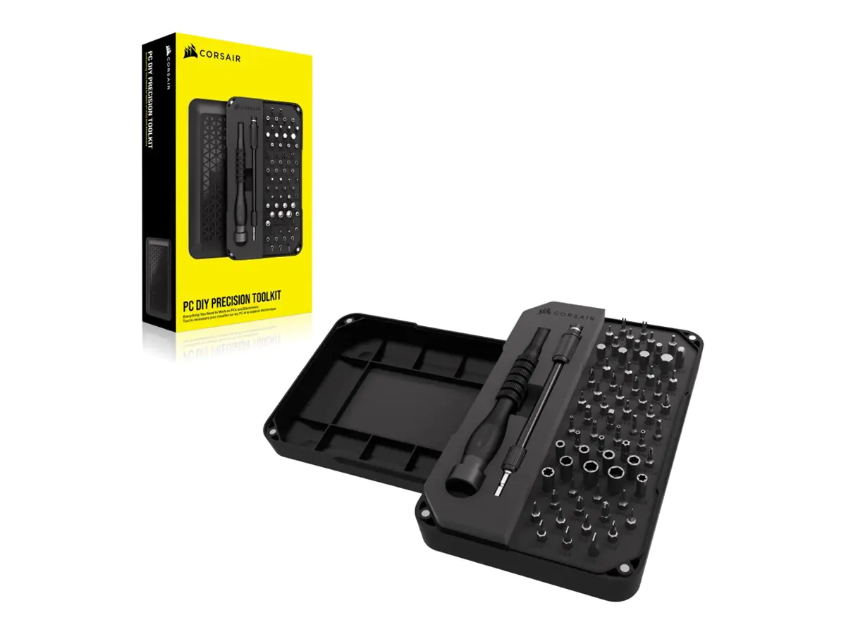 CORSAIR PC DIY Precision Toolkit - Schraubendreher mit Bit-Satz - 67 Stücke - in Koffer
