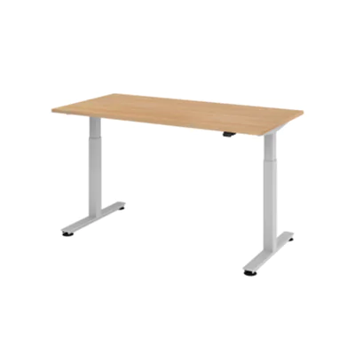 Hammerbacher elektrisch höhenverstellbarer Schreibtisch VXDSM19/E/S eiche