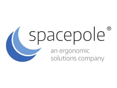 SpacePole - Montagekomponente (Befestigung für Stange, VESA-Montagesockel) - für LCD-Display - Schwarz - Stangenbefestigung