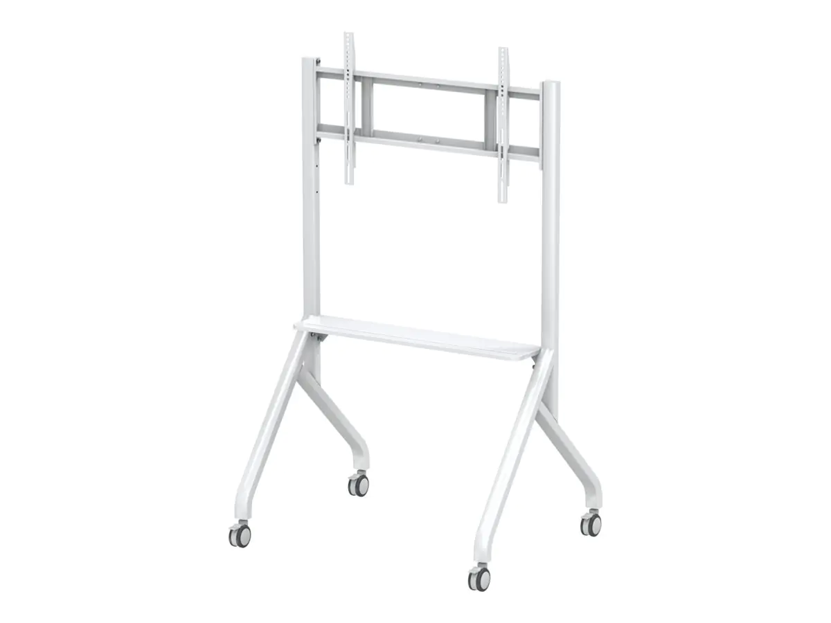 Techly Wagen - für LCD TV - multifunction, mobile , stand - Mattes Weiß - Bildschirmgröße: 139.7