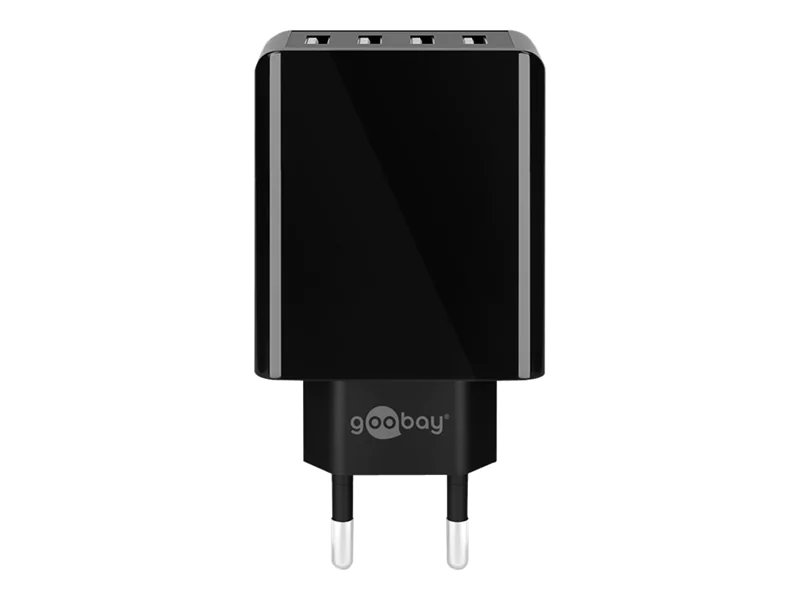 goobay - Netzteil - 30 Watt - 3 A - 4 Ausgabeanschlussstellen (4 x USB) - Schwarz goobay - Netzteil - 30 Watt - 3 A - 4 Ausgabeanschlussstellen (4 x USB) - Schwarz