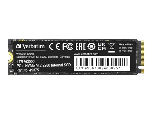 Verbatim Vi3000 - SSD - High Endurance - 1 TB - NVMe - intern - M.2 2280 (M.2 2230) - PCIe 3.0 x4