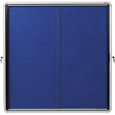 Nobo Schaukasten 1902566 Innen 12xA4 Schiebetür Textil bl